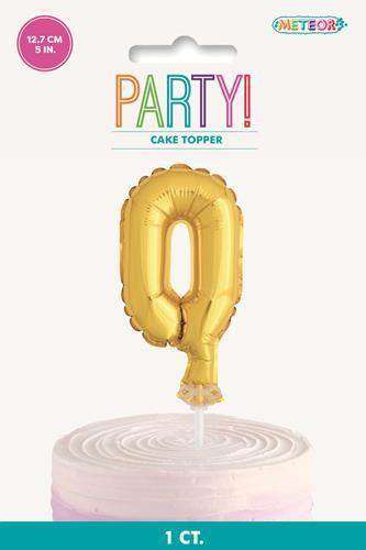 Mini Gold Foil Cake Topper Balloon - 0 - Click Image to Close